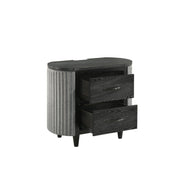 Skyline 2 Drawer Nightstand-Onyx