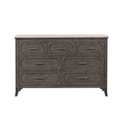 Lisbon Marble Top Dresser-Gray