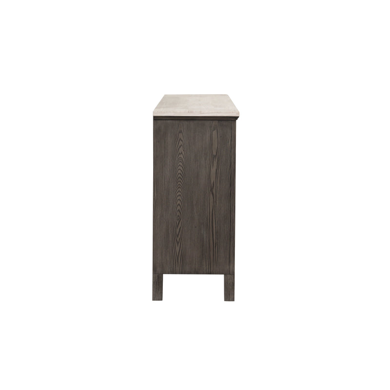 Lisbon Marble Top Dresser-Gray