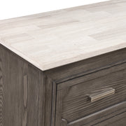 Lisbon Marble Top Dresser-Gray
