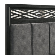 Obsidian 6/6-6/0 Ek/Wk Headboard, Footboard & Slats-Black