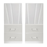 Europa Nightstand Panels, Set Of 2 - White