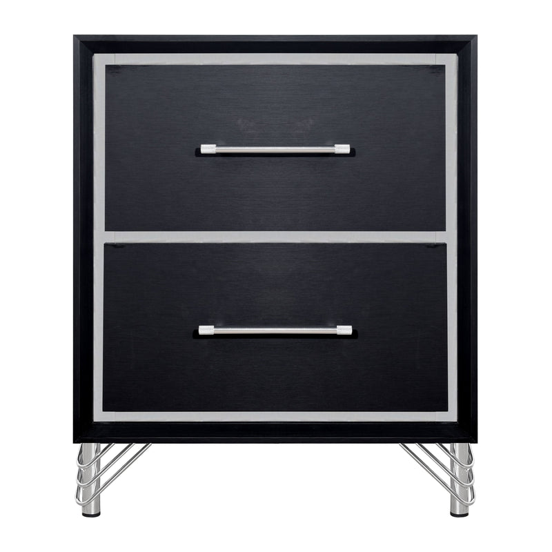 Ava 2 Drawer Nightstand-Ebony