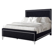 Ava 5/0 Q Headboard, Footboard & Slat Kit-Ebony