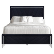 Ava 5/0 Q Headboard, Footboard & Slat Kit-Ebony