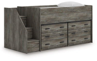 Frandern Loft Bed with Drawer Storage - Sims Furniture