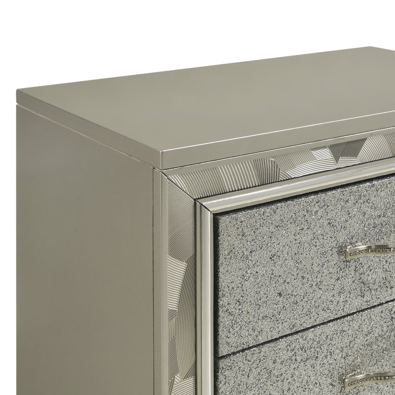 Radiance Nightstand-Silver