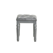 Valentino Dressing Table Stool-Silver