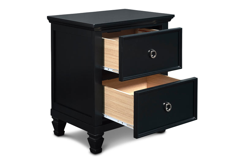 TAMARACK NIGHTSTAND- BLACK - Sims Furniture