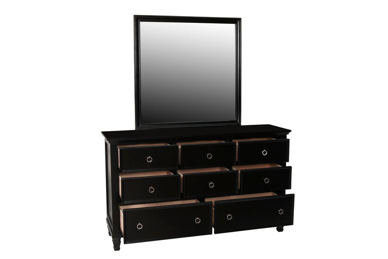 TAMARACK MIRROR- BLACK - Sims Furniture