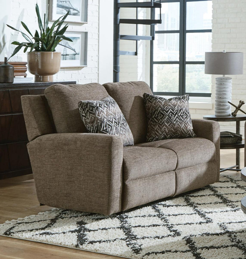 Catnapper Calvin Reclining Loveseat in Otter/Midnight 1632