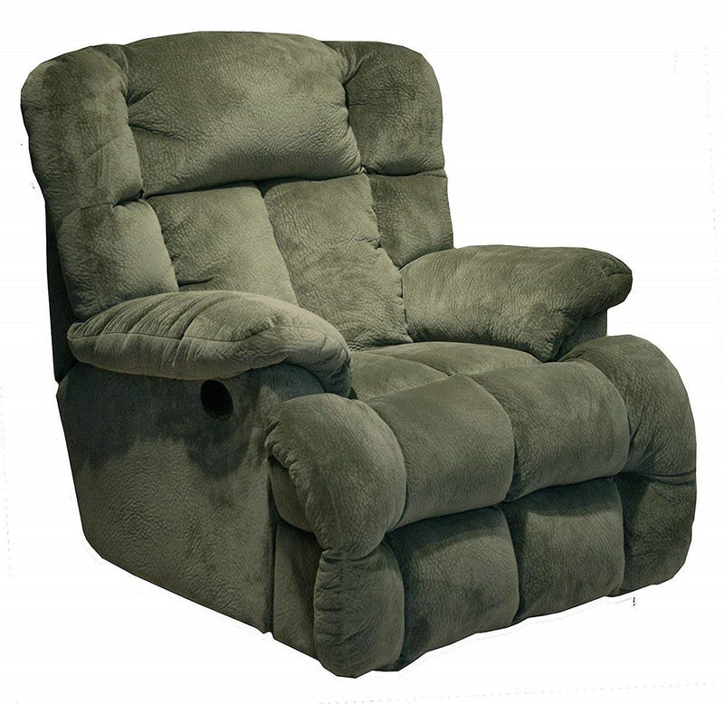 Catnapper Cloud 12 Power Chaise Lay Flat Recliner in Sage