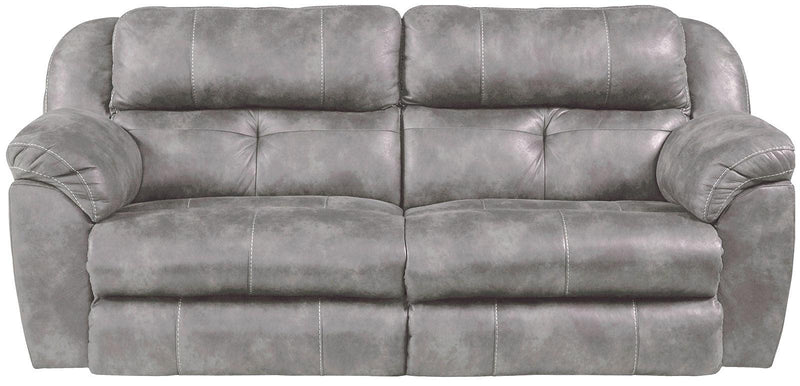 Catnapper Ferrington Power Headrest Power Lay Flat Reclining Sofa in Steel