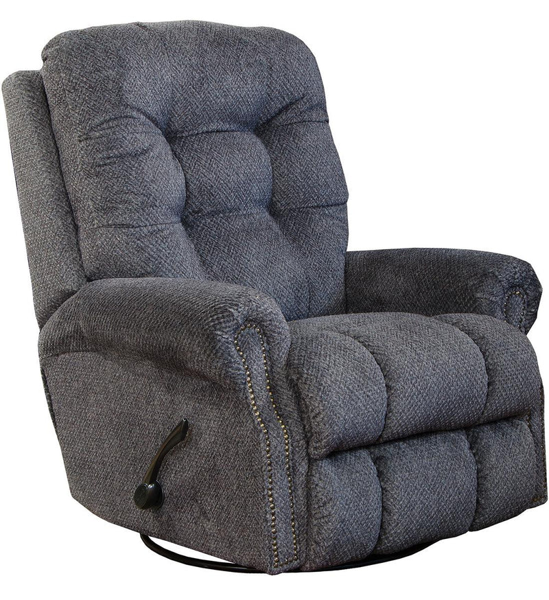 Catnapper Furniture Norwood Swivel Glider Recliner in Pewter