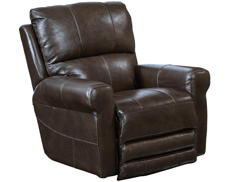 Catnapper Hoffner Power Lay Flat Recliner in Chocolate