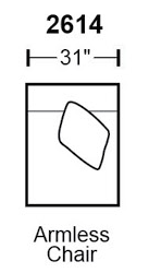 Catnapper McPherson Armless Chair in Buff 2614