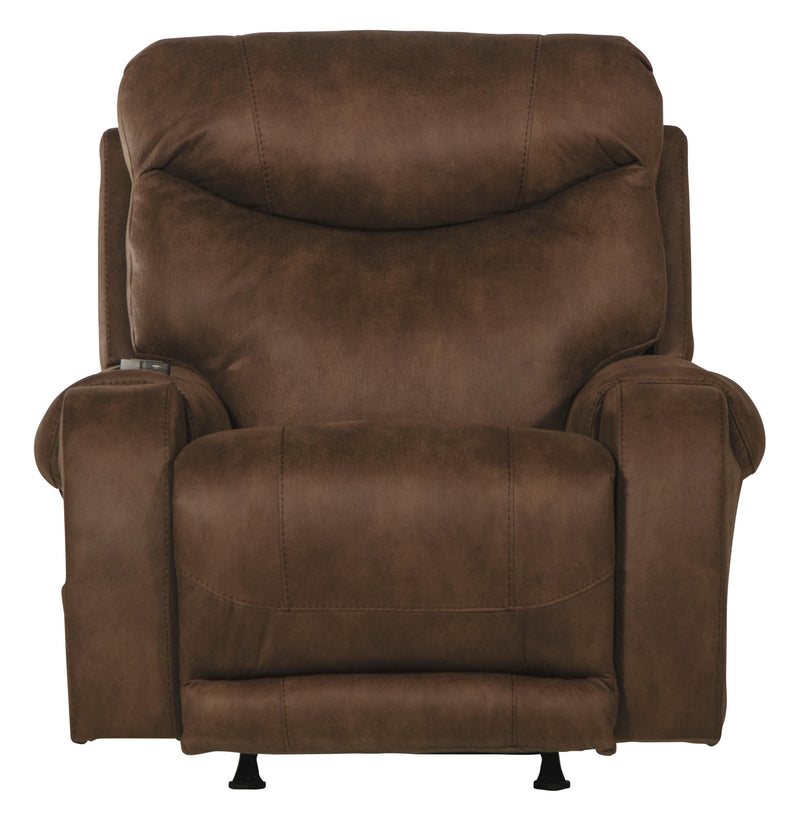 Recharger Power Rocker Recliner with Power Adjustable Headrest & Lumbar and CR3 Heat & Massage - Sims Furniture