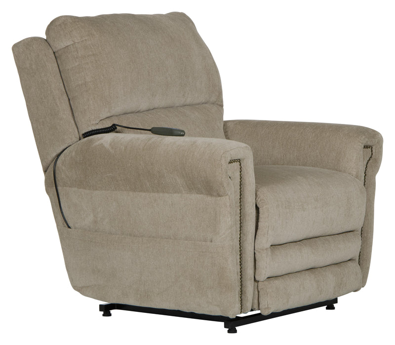 Warner Power Lay Flat Lift Recliner with Power Adjustable Headrest and Power Adjustable Lumbar Support - Sims Furniture