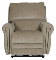 Warner Power Lay Flat Lift Recliner with Power Adjustable Headrest and Power Adjustable Lumbar Support - Sims Furniture