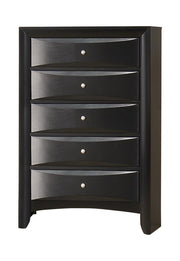 Briana Rectangular 5-drawer Chest Black - Sims Furniture