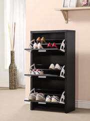 Vivian 3-drawer Shoe Cabinet Black - Sims Furniture