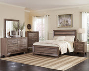 Kauffman California King, E.king, & Queen Panel Bed Washed Taupe - Sims Furniture