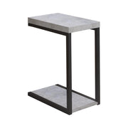 Beck Accent Table Cement and Black - Sims Furniture