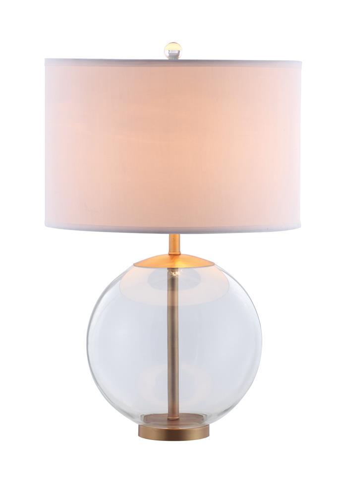 Kenny Drum Shade Table Lamp with Glass Base White - Sims Furniture