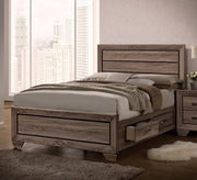Kauffman California King, E.king, & Queen Panel Bed Washed Taupe - Sims Furniture