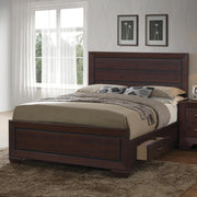 Kauffman California King, Eastren King, & Queen Panel Bed Dark Cocoa - Sims Furniture