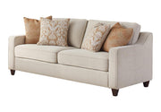 Christine Upholstered Cushion Back Sofa Beige - Sims Furniture