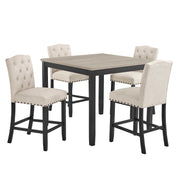 Daphne 5 Pc Natural 42" Counter Set W/Natural Chairs