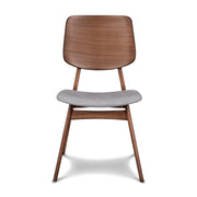 Oscar Chair With Dk Gray Cushion-Walnut