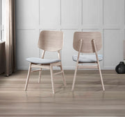 Oscar Wood Back Chair-White Ash