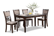 Gia 5 Pc 60" Dining Table & 4 Chairs-Cherry