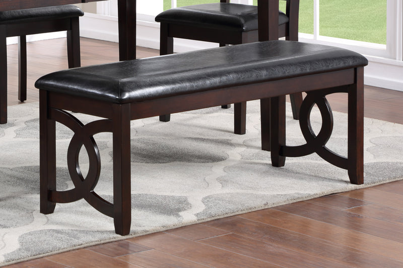Gia 46" Bench-Ebony