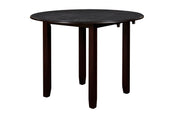 Gia 3 Pc 42" Drop Leaf Dining Table & 2 Chairs-Ebony