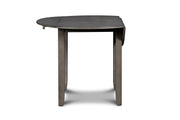 Gia 3 Pc 42" Drop Leaf Dining Table & 2 Chairs-Gray