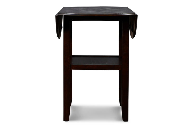 Gia 3 Pc 42" Counter Drop Leaf Table & 2 Chairs-Ebony