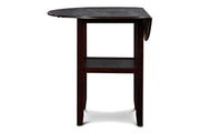 Gia 3 Pc 42" Counter Drop Leaf Table & 2 Chairs-Ebony