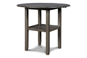 Gia 3 Pc 42" Counter Drop Leaf Table & 2 Chairs-Gray