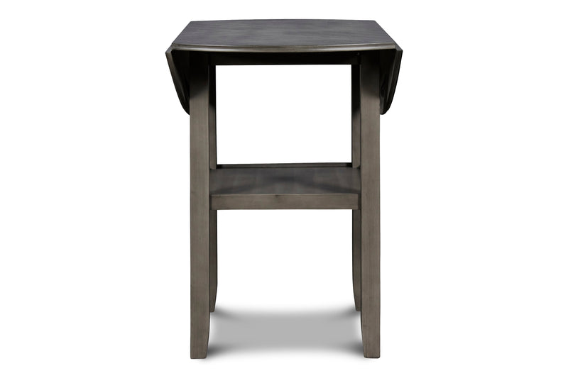 Gia 3 Pc 42" Counter Drop Leaf Table & 2 Chairs-Gray