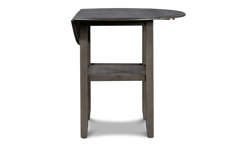 Gia 3 Pc 42" Counter Drop Leaf Table & 2 Chairs-Gray