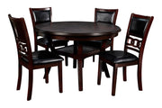 Gia 5 Pc 47" Round Dining Table & 4 Chairs-Ebony