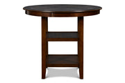 Gia 5 Pc 42" Round Counter Dining Table & 4 Chairs-Cherry
