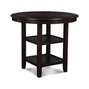 Gia 5 Pc 42" Round Counter Dining Table & 4 Chairs-Ebony