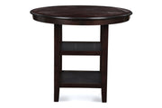 Gia 5 Pc 42" Round Counter Dining Table & 4 Chairs-Ebony