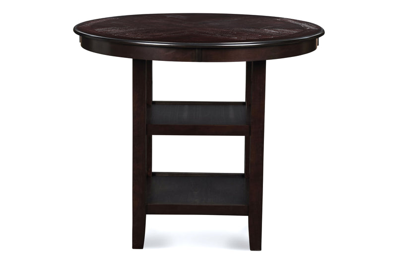 Gia 5 Pc 42" Round Counter Dining Table & 4 Chairs-Ebony
