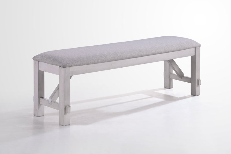 Maisie Bench-White/ Brown