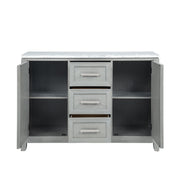 Fiona Marble Top Dining Buffet/Server-Mist Gray